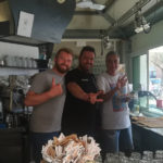 Konstantin, Michele e Roberto, gestori dello Skizzo Bar