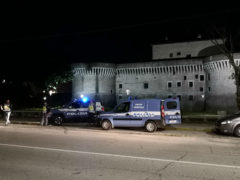 Controlli di Polizia su viale Bonopera vicino alla Rocca Roveresca