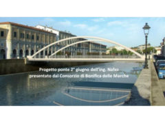 Progetto ponte 2 Giugno dell'ing. Nafez presentato dal Consorzio di Bonifica delle Marche