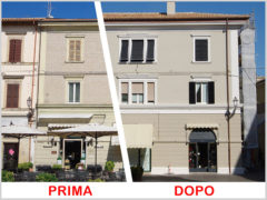 Riqualifica edificio storico a Senigallia con prodotti forniti da Caparol Marche Color 2