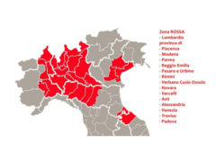 Coronavirus: mappa zona rossa definita l'8 marzo 2020