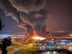 Incendio al porto di Ancona