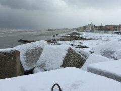 Neve sulla spiaggia di Senigallia - foto di Sara Ragnetti