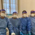 Equipe medica che ha curato la vaccinazione presso l'Opera Pia Mastai Ferretti