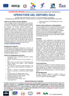 Corsi Operatori del Servizio Sala
