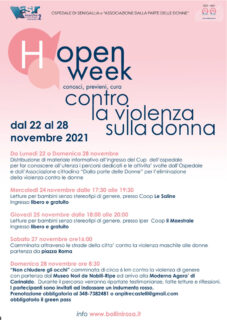 Open Week contro la violenza sulle donne - locandina