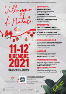 Villaggio di Natale Caritas a Casa San Benedetto - locandina