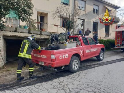 Intervento dei Vigili del Fuoco a Magnadorsa di Arcevia