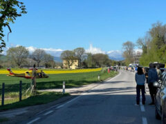 Eliambulanza sulla provinciale Corinaldese