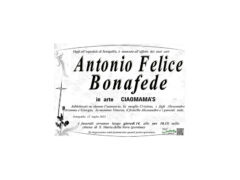 Necrologio Antonio Felice Bonafede