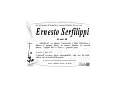 Necrologio Ernesto Serfilippi