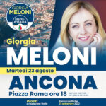 Giorgia Meloni ad Ancona il 23 agosto 2022
