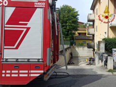 Incendio garage a Passo Ripe di Trecastelli