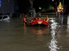 Soccorsi dei Vigili del Fuoco sullo stradone Misa a Senigallia