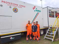 ANPAS Marche, cucina da campo a Pianello di Ostra dopo alluvione