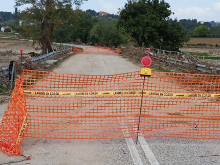 Ponte del Burello danneggiato dall'alluvione 2022