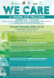Progetto "We Care - Il mondo che vogliamo" - locandina