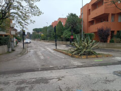 Viale A. Garibaldi all'incrocio con via Mercantini