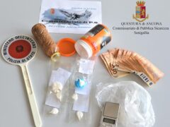 Cocaina, denaro e materiale sequestrato dalla Polizia di Senigallia
