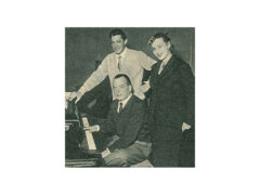 Dino Olivieri al pianoforte con Luciano Virgili e Christina Denise