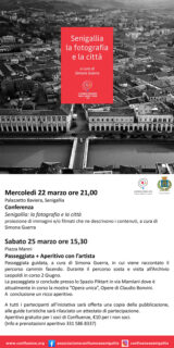 Senigallia: la fotografia e la città - locandina eventi 22 e 25 marzo 2023