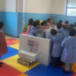 Consegna dei materiali ai bambini della scuola "Don Morganti" di Pianello di Ostra