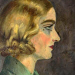 Nori de' Nobili - Profilo di donna bionda, s.d. olio su cartoncino, 37,5x30 cm
