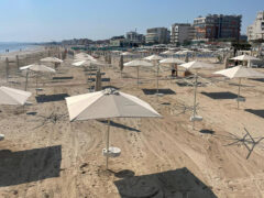 Spiaggia di Senigallia, stabilimenti balneari, riviera di Levante