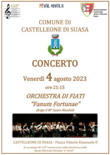 Concerto orchestra Fanum Fortunae a Castelleone di Suasa - locandina