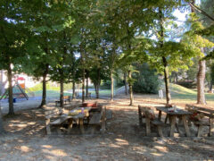 Inciviltà: rifiuti abbandonati sui tavoli dei Giardini Anna Frank