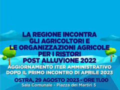 Ristori alluvione 2022: Regione Marche incontra mondo agricolo a Ostra