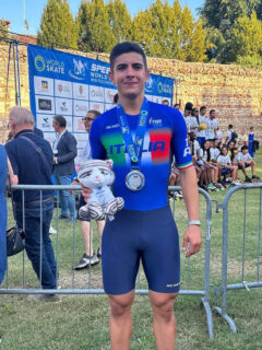 Alessio Piergigli ai Mondiali 2023 di pattinaggio corsa