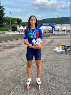 Alice Sorcionovo ai Mondiali 2023 di pattinaggio corsa