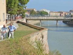 Sopralluogo dell’assessore regionale Stefano Aguzzi ai lavori del fiume Misa a Senigallia