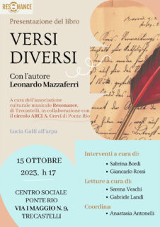 Presentazione Versi Diversi di Leonardo Mazzaferri