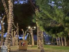 Installazione luminarie natalizie ai Giardini Catalani