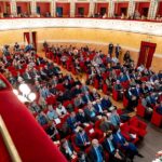 Platea del teatro della Fortuna di Fano in occasione del convegno promosso da BCC Fano