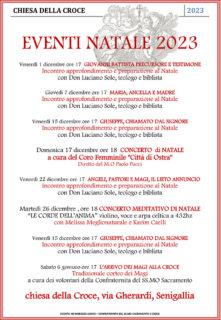 Eventi Natale 2023 alla Chiesa della Croce