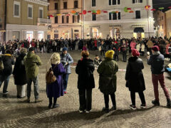 Manifestazione donne in piazza Roma il 27 novembre 2023