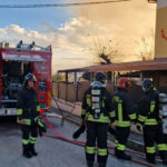 Vigili del Fuoco a Castelleone di Suasa per l'incendio di quattro appartamenti
