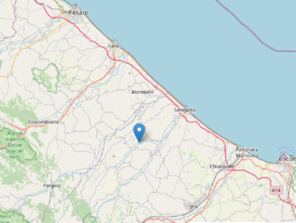 Scossa di terremoto registrata venerdì 5 gennaio tra Corinaldo e Trecastelli