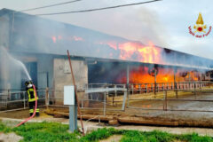 Incendio fienile a Serra de' Conti