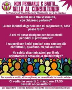 Settimana di mobilitazione nazionale per i consultori
