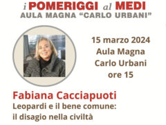 Fabiana Cacciapuoti al Liceo Medi di Senigallia