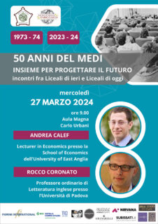 50 anni del Medi: incontro con professori Calef e Coronato
