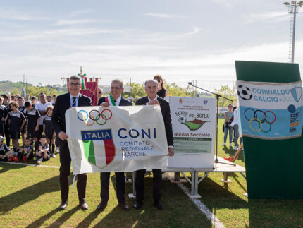 Intitolazione stadio di Corinaldo a Nicola Saccinto