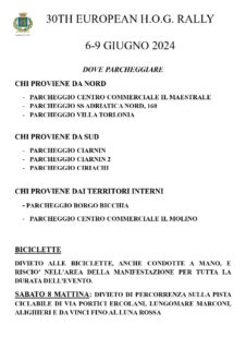 Raduno Harley Davidson a Senigallia - Parcheggi