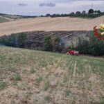 Incendio campo di stoppe a Sant'Angelo