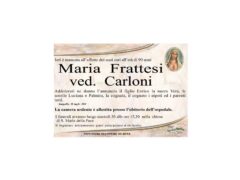 Necrologio Maria Frattesi ved. Carloni