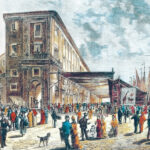 Palazzo Gherardi nell'Ottocento durante la Fiera di Sant'Agostino